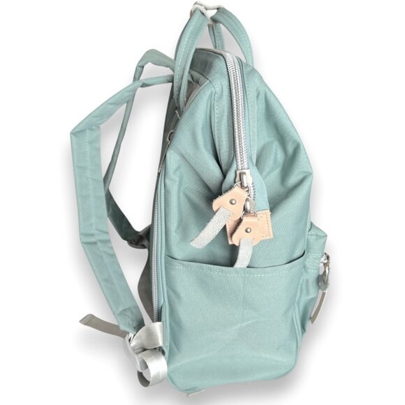 Large BLUE Laptop Backpack - USB Charging Port - Wide Opening - Water Resistant - Picture 4 of 16